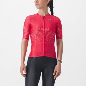 Camiseta Castelli AERO PRO W Mujer Rojos | 130758-RUS