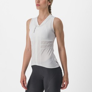 Camiseta Castelli ANIMA 4 SLEEVELESS Mujer Blancos Negros | 726839-EVR