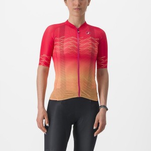 Camiseta Castelli CLIMBER'S 2.0 W Mujer Naranjas | 813025-GDX