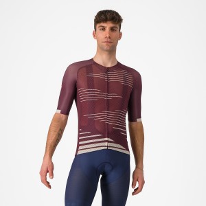 Camiseta Castelli CLIMBER'S 4.0 Hombre Vino Oscuro Plateados | 305149-FUG