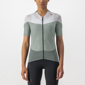 Camiseta Castelli GRADIENT COLOR BLOCK Mujer Verdes Blancos | 872694-TCD