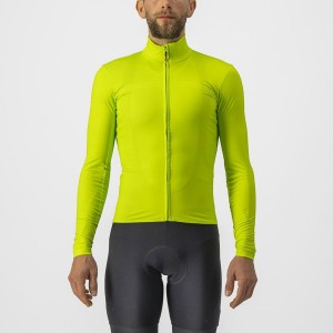 Camiseta Castelli PRO THERMAL MID LS Hombre Verdes Claro | 247106-BIM