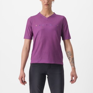 Camiseta Castelli TRAIL TECH 2 W TEE Mujer Morados | 549072-YAG