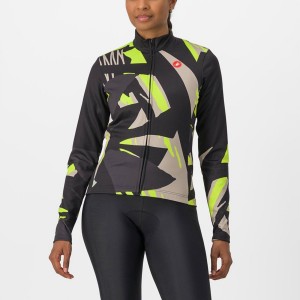 Camiseta Castelli TROPICALE LS Mujer Negros | 185439-ZJX