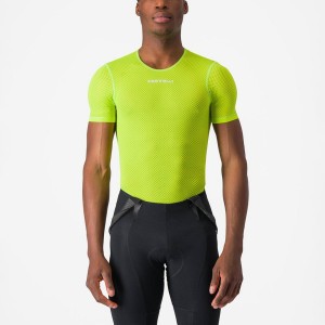 Capa Base Castelli PRO MESH 2.0 SHORT SLEEVE Hombre Verdes Claro | 693718-XPB