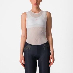 Capa Base Castelli PRO MESH W SLEEVELESS Mujer Blancos | 861257-CHJ