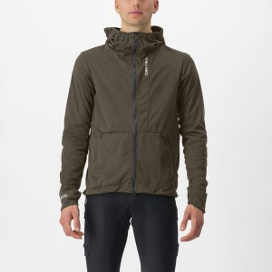 Chamarras Castelli TRAIL HOODIE Hombre Verdes | 851479-PGB