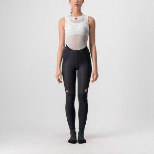 Leggins Castelli SORPASSO RoS W Mujer Negros Plateados | 057132-RDE