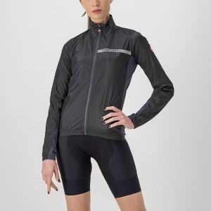 Proteccion Castelli SQUADRA STRETCH W Mujer Negros Grises Oscuro | 685791-KDI