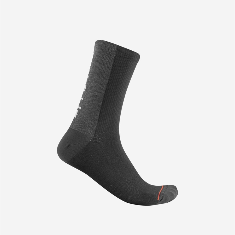 Calcetines Castelli BANDITO WOOL 18 Hombre Negros | 752091-KXO