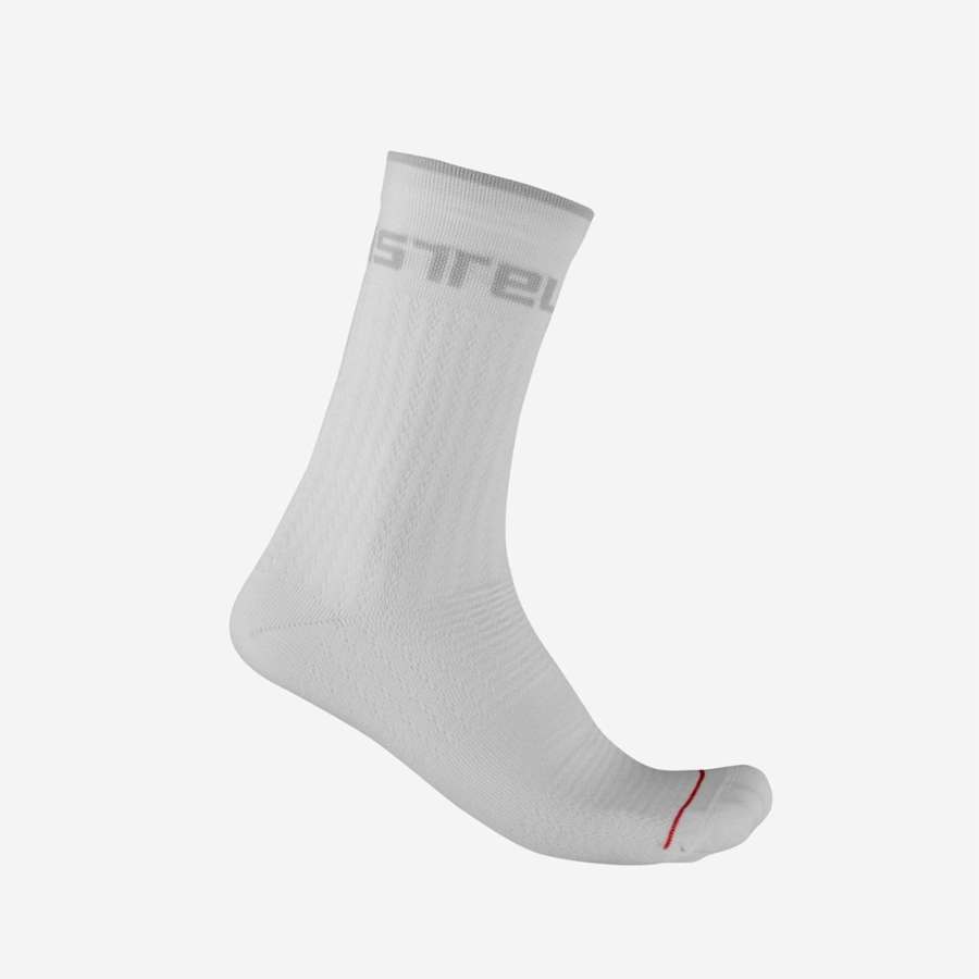 Calcetines Castelli DISTANZA 20 Hombre Blancos | 074239-PJB