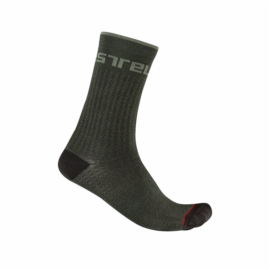 Calcetines Castelli DISTANZA 20 Hombre Verdes | 501463-XAD