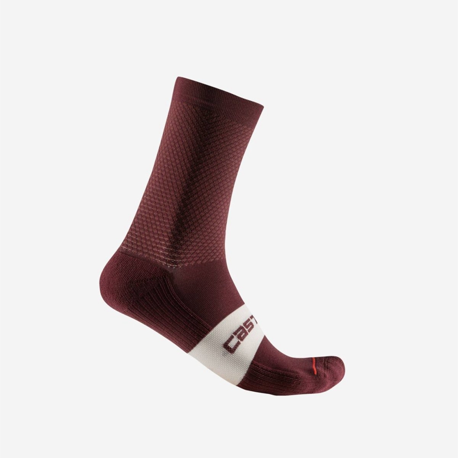 Calcetines Castelli ESPRESSO 15 Hombre Vino Oscuro | 618354-MDB