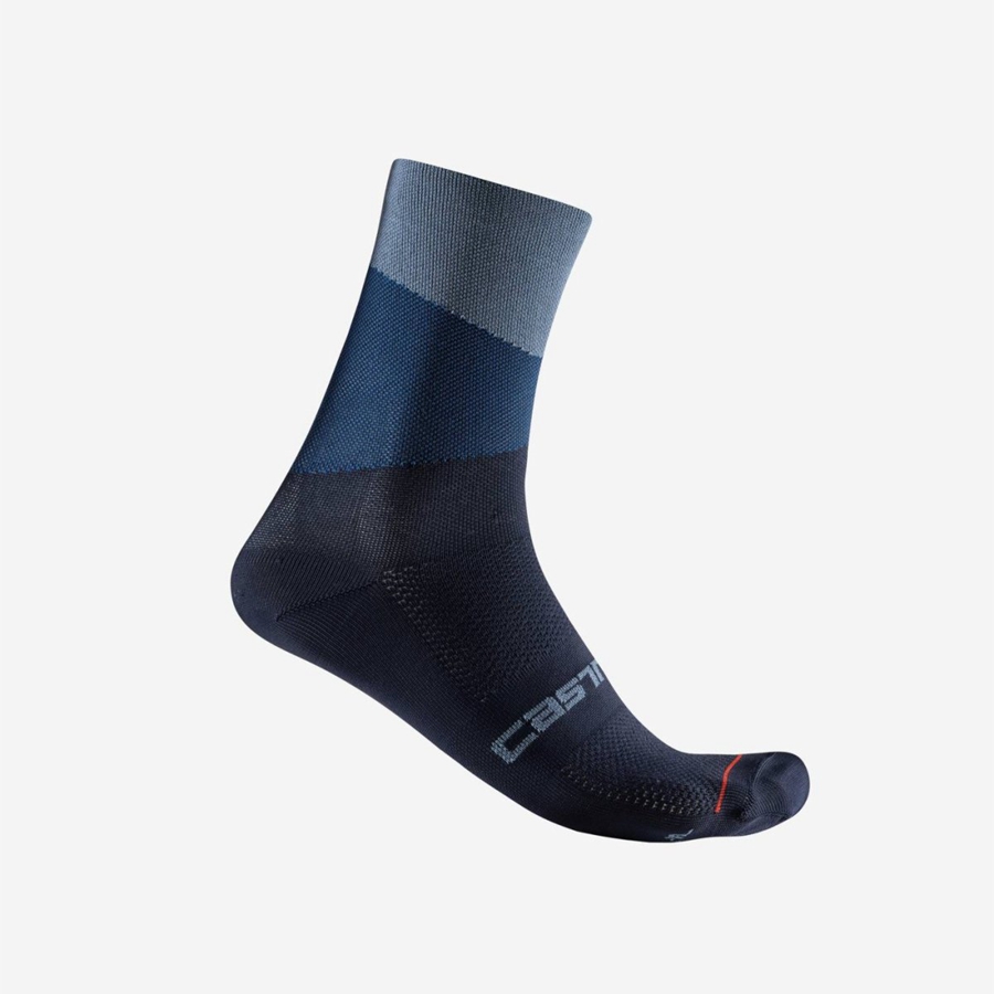 Calcetines Castelli ORIZZONTE 15 Hombre Grises Claro Azules Azules | 841937-SIM