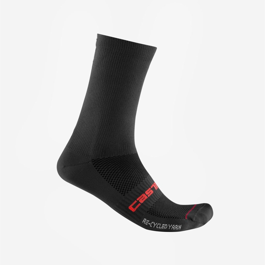 Calcetines Castelli RE-CYCLE THERMAL 18 Hombre Negros | 126305-XVG