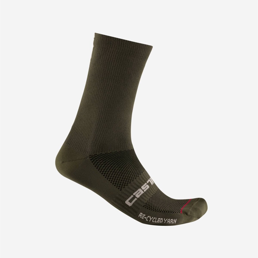 Calcetines Castelli RE-CYCLE THERMAL 18 Hombre Negros | 413078-ESN