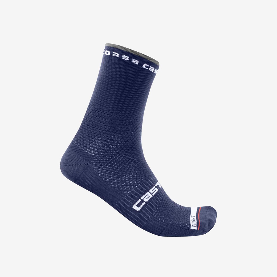 Calcetines Castelli ROSSO CORSA PRO 15 Hombre Azules | 982146-JLA