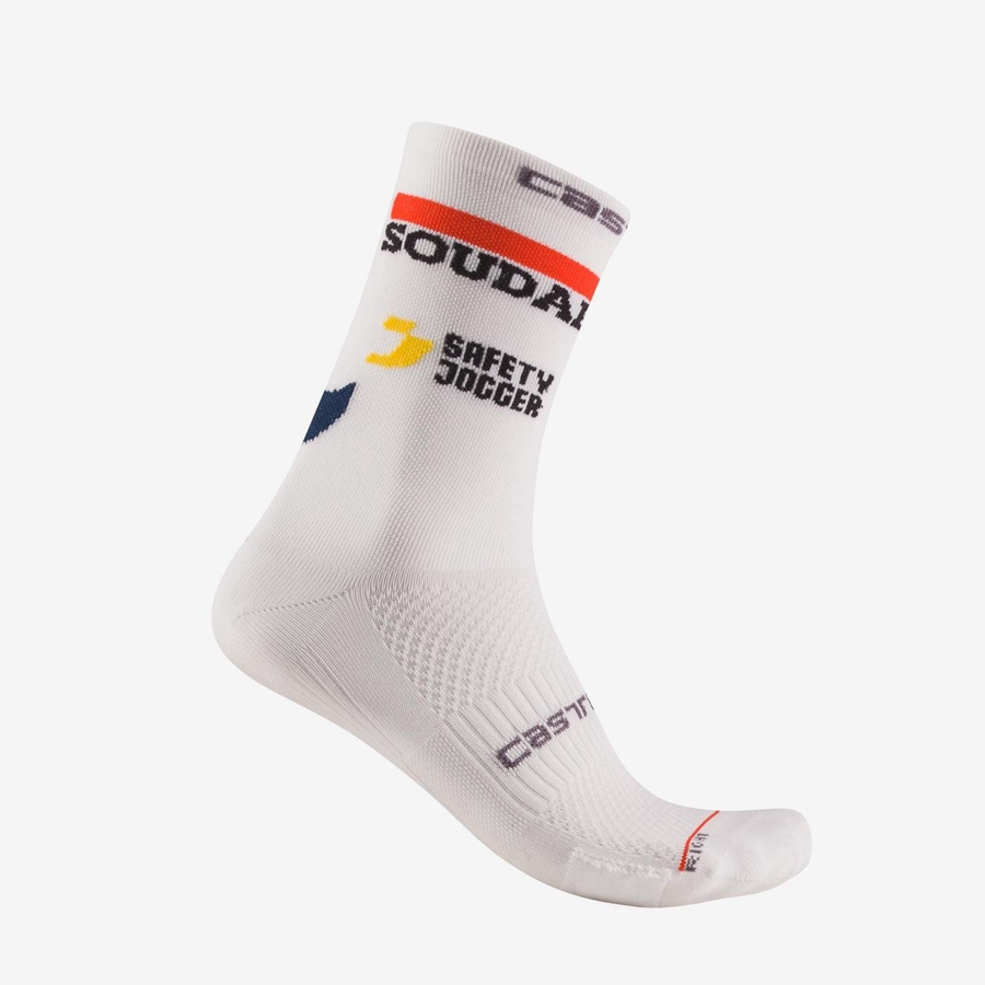 Calcetines Castelli ROSSO CORSA PRO 15 Hombre Blancos | 973865-CHN