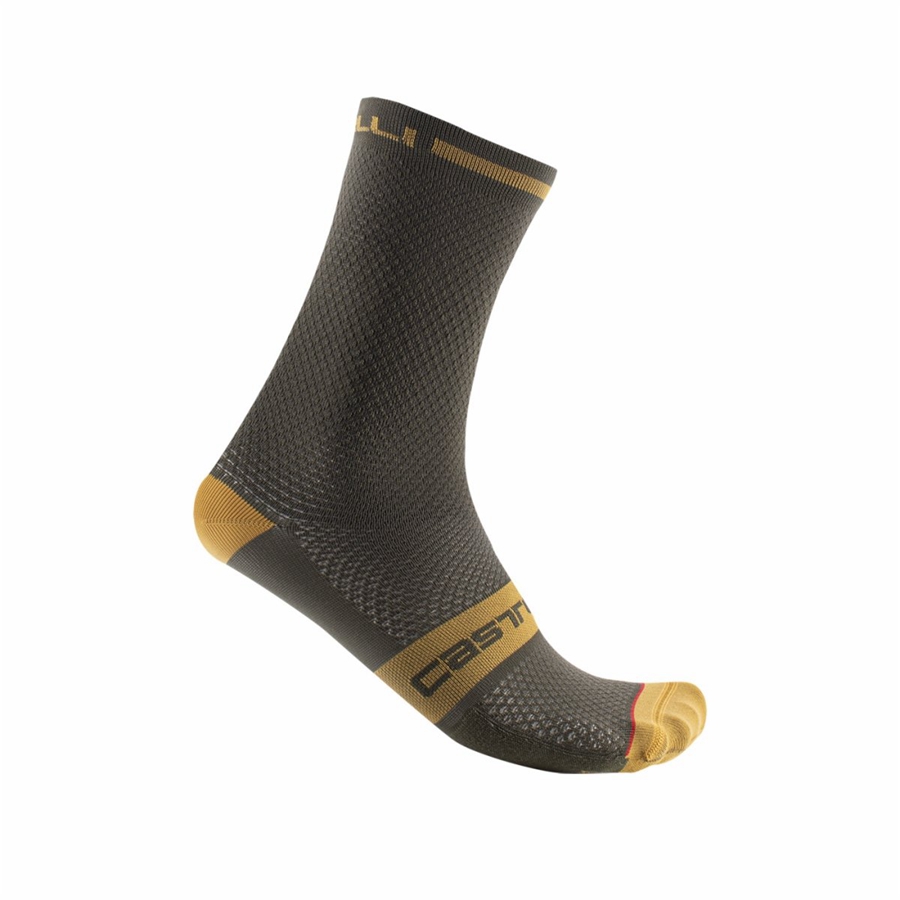 Calcetines Castelli SUPERLEGGERA T 12 Hombre Verdes Oscuro | 408712-RZM