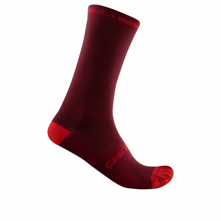 Calcetines Castelli SUPERLEGGERA T 18 Hombre Vino | 042761-FHO