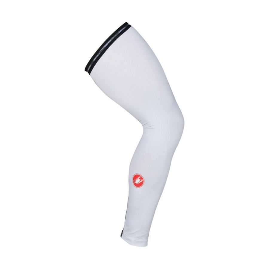 Calentador De Pierna Castelli UPF 50 + LIGHT LEG SLEEVES Mujer Blancos | 261538-VWD