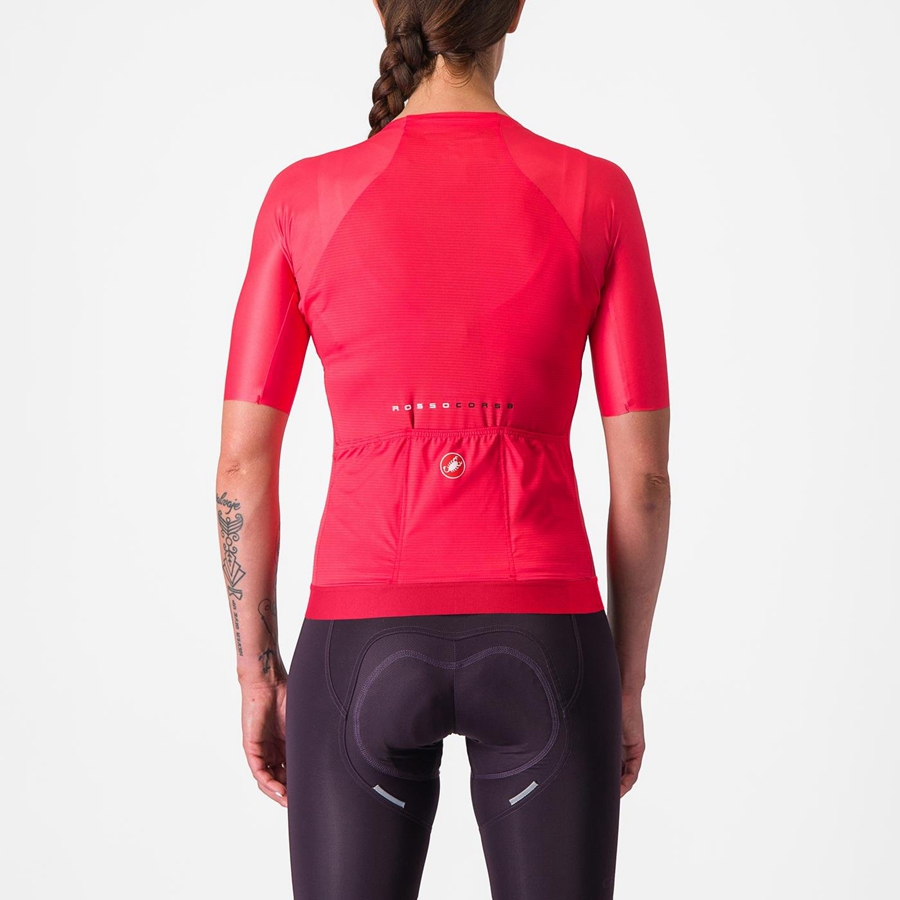 Camiseta Castelli AERO PRO 7.0 W Mujer Rojos | 374921-GVT