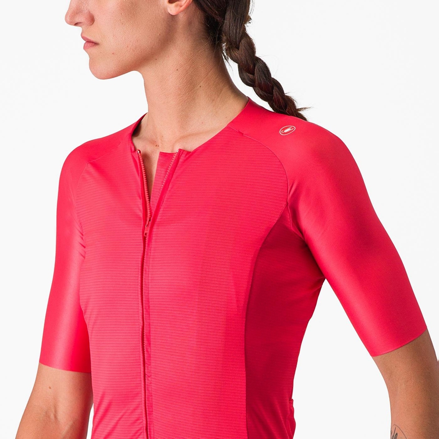 Camiseta Castelli AERO PRO 7.0 W Mujer Rojos | 374921-GVT