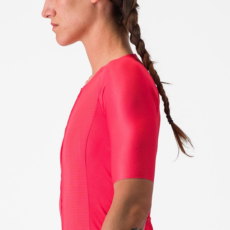 Camiseta Castelli AERO PRO 7.0 W Mujer Rojos | 374921-GVT