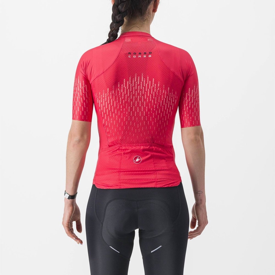 Camiseta Castelli AERO PRO W Mujer Rojos | 130758-RUS