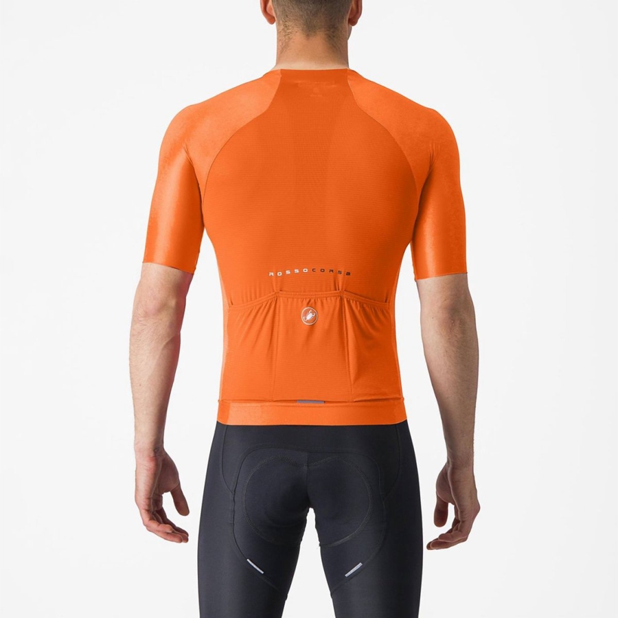 Camiseta Castelli AERO RACE 7.0 Hombre Naranjas | 678091-ZSL