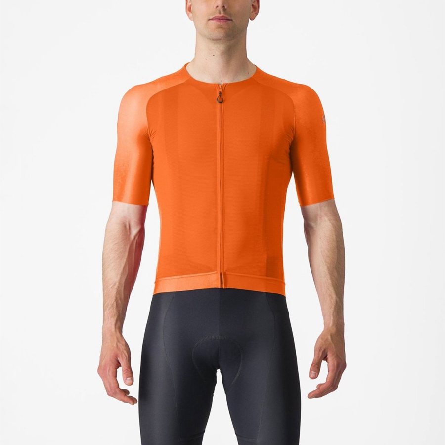 Camiseta Castelli AERO RACE 7.0 Hombre Naranjas | 678091-ZSL