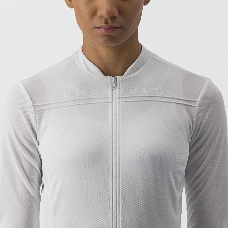 Camiseta Castelli ANIMA 4 LONG SLEEVE Mujer Blancos | 705261-YFT