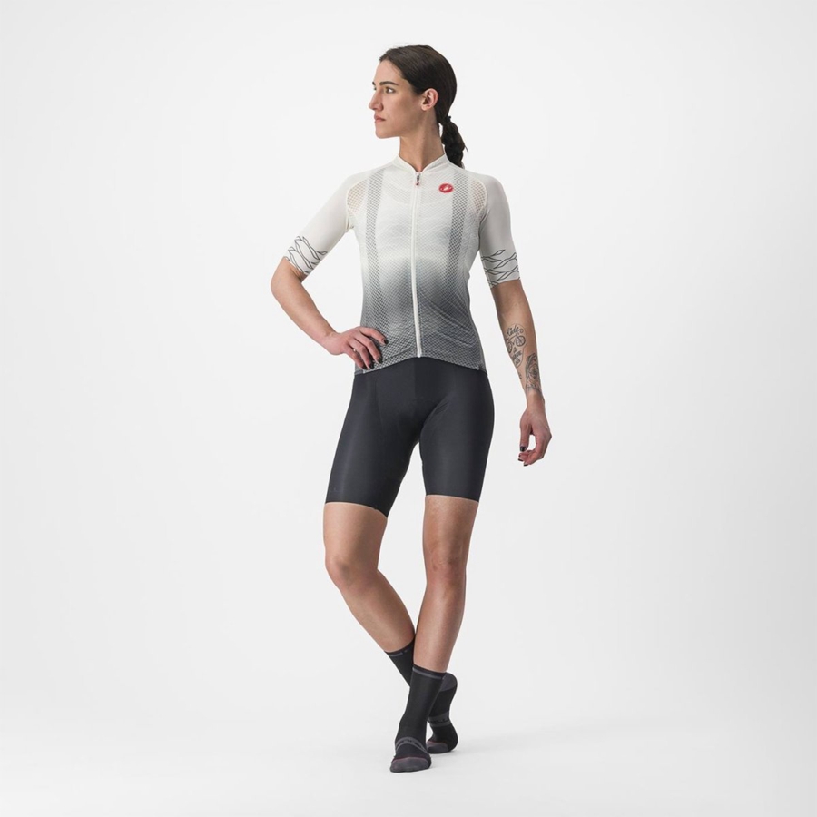 Camiseta Castelli CLIMBER'S 2.0 W Mujer Blancos Verde Oliva | 510948-HNR