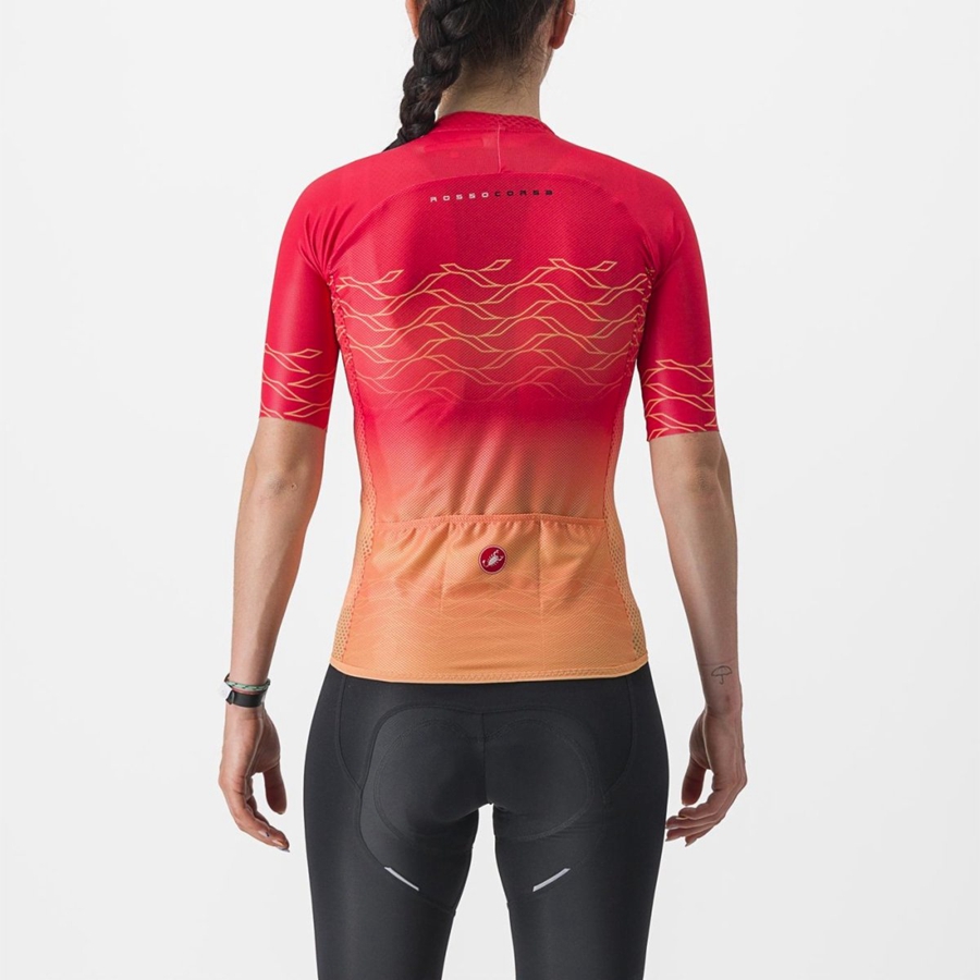 Camiseta Castelli CLIMBER'S 2.0 W Mujer Naranjas | 813025-GDX