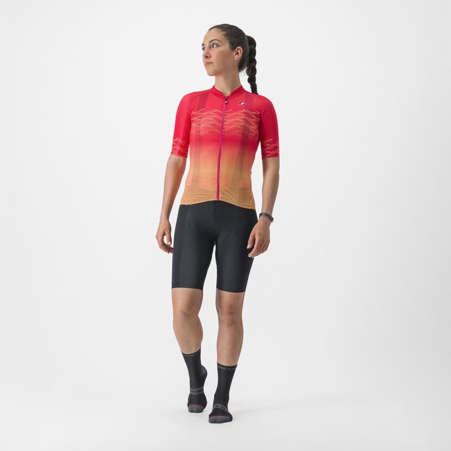 Camiseta Castelli CLIMBER'S 2.0 W Mujer Naranjas | 813025-GDX