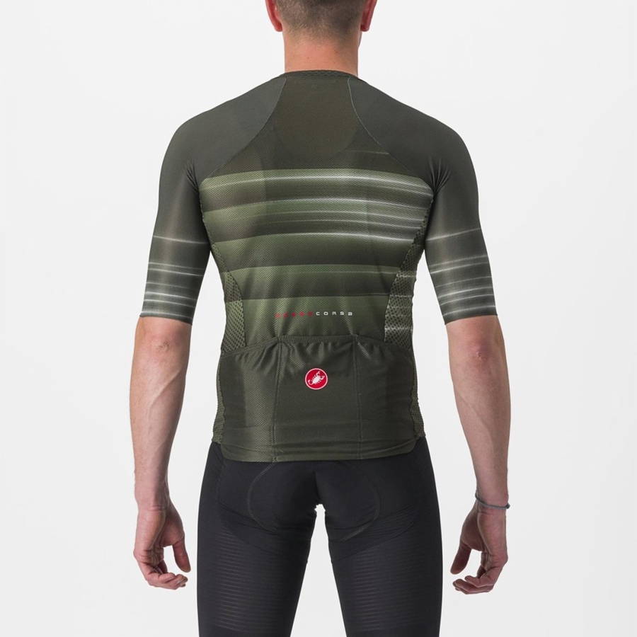 Camiseta Castelli CLIMBER'S 3.0 SL2 Hombre Verdes Oscuro | 316247-LKJ