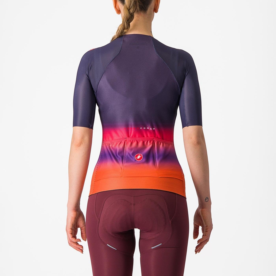 Camiseta Castelli CLIMBER'S 4.0 W Mujer Rosas Naranjas | 452780-ZAR