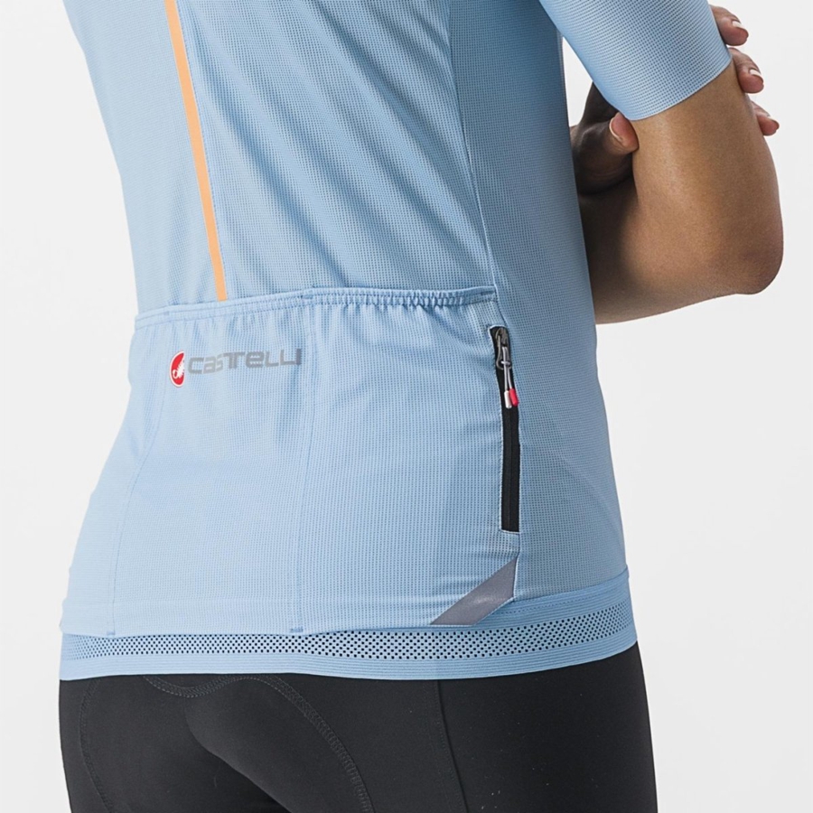 Camiseta Castelli ENDURANCE W Mujer Azules | 059341-LOH