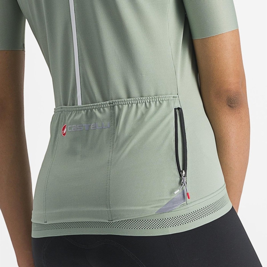 Camiseta Castelli ENDURANCE W Mujer Verdes | 892547-IHD