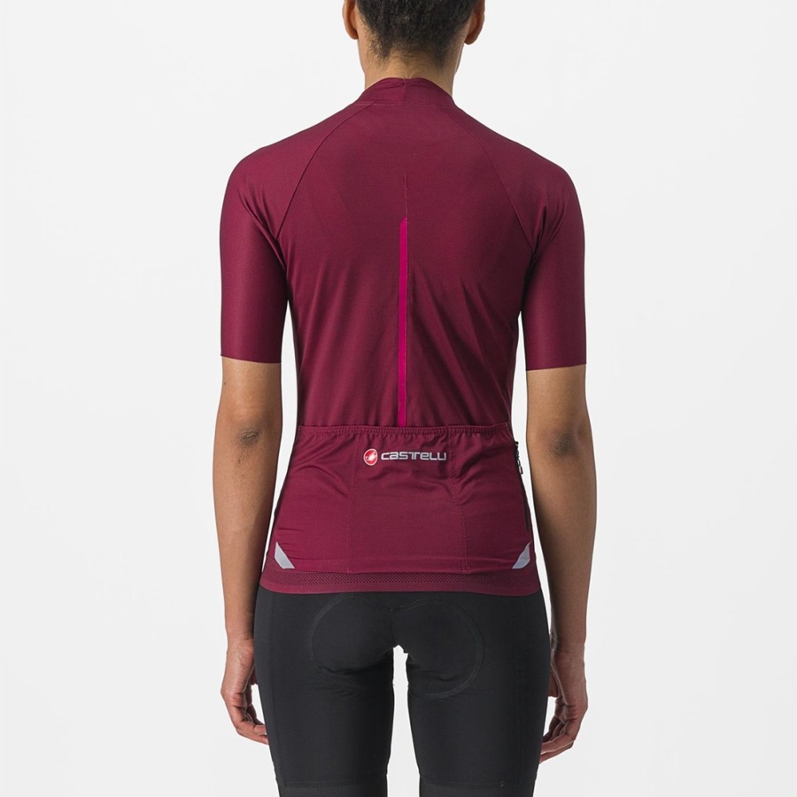 Camiseta Castelli ENDURANCE W Mujer Vino | 340612-QYC