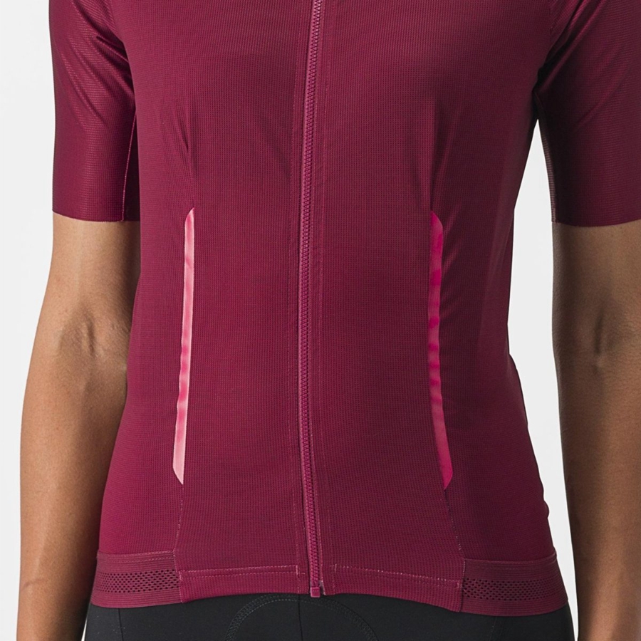 Camiseta Castelli ENDURANCE W Mujer Vino | 340612-QYC