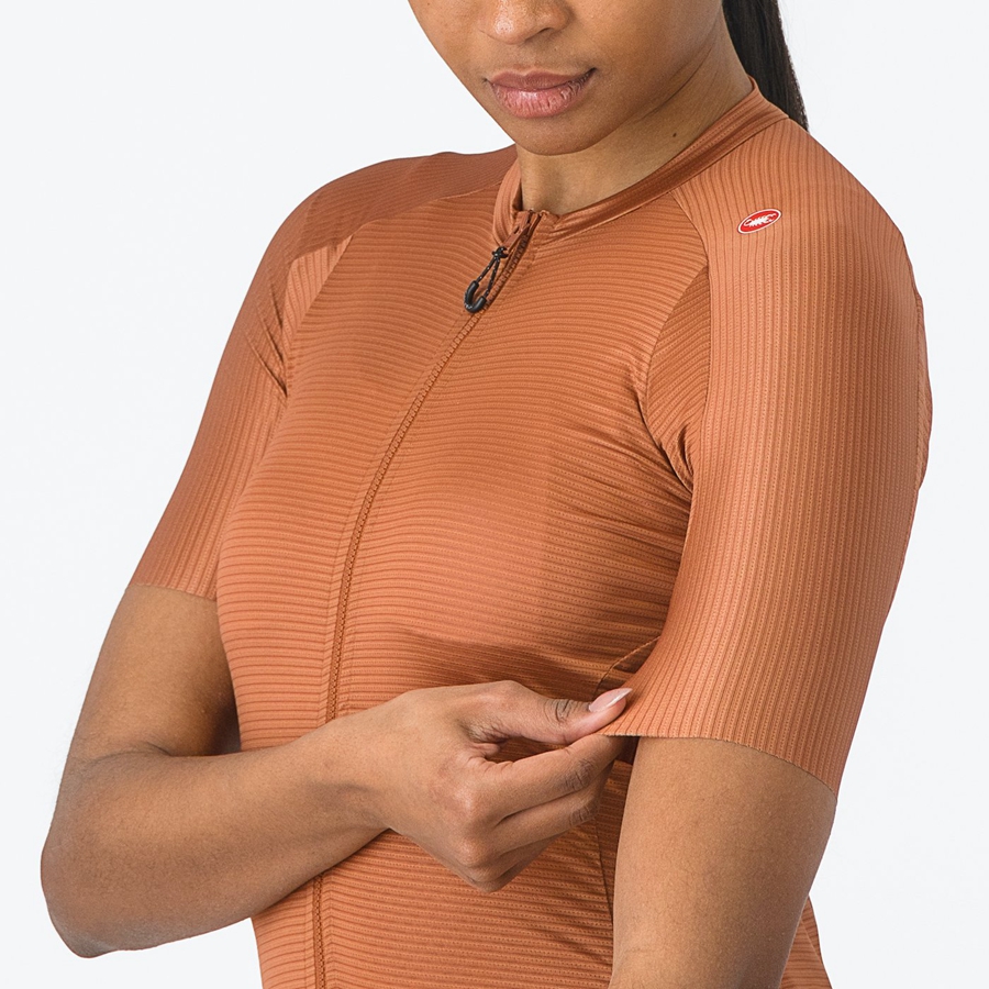 Camiseta Castelli ESPRESSO W Mujer Beige Grises Oscuro | 561872-VPS