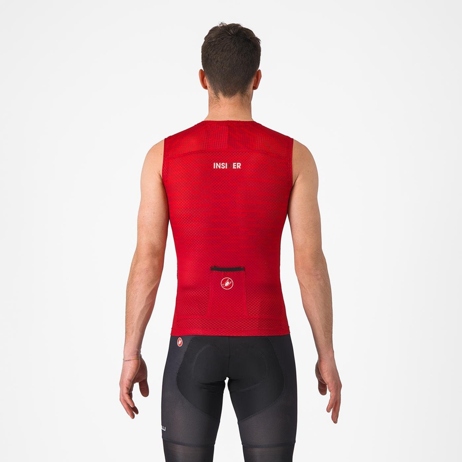 Camiseta Castelli INSIDER SLEEVELESS Hombre Rojos Oscuro | 083469-SYL