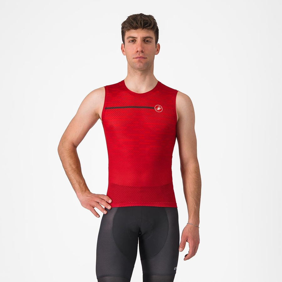 Camiseta Castelli INSIDER SLEEVELESS Hombre Rojos Oscuro | 083469-SYL