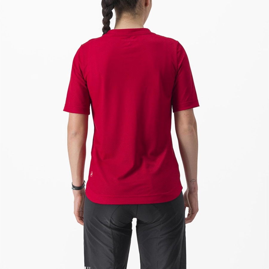 Camiseta Castelli TRAIL TECH 2 W TEE Mujer Rojos Oscuro | 460935-WEQ