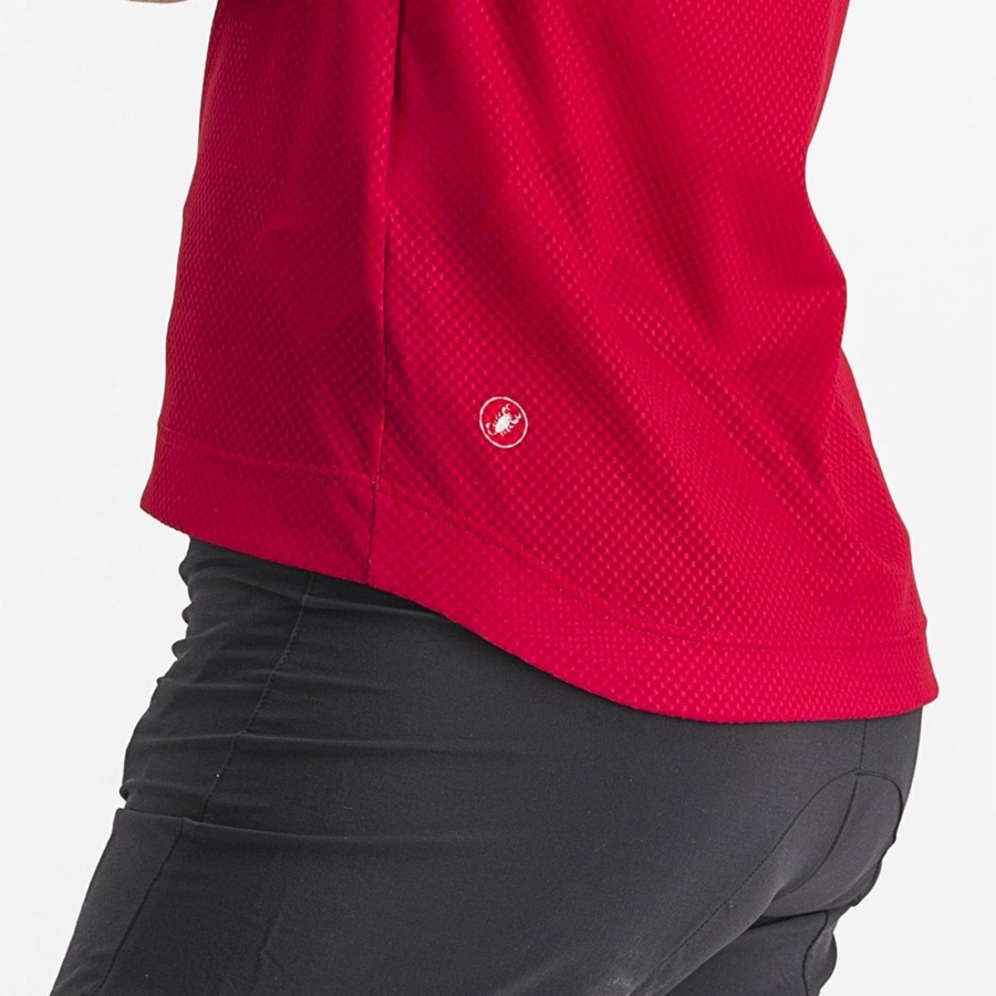 Camiseta Castelli TRAIL TECH 2 W TEE Mujer Rojos Oscuro | 460935-WEQ