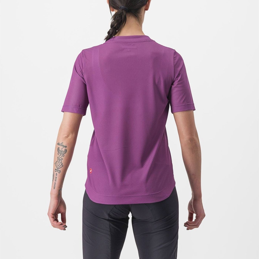 Camiseta Castelli TRAIL TECH 2 W TEE Mujer Morados | 549072-YAG