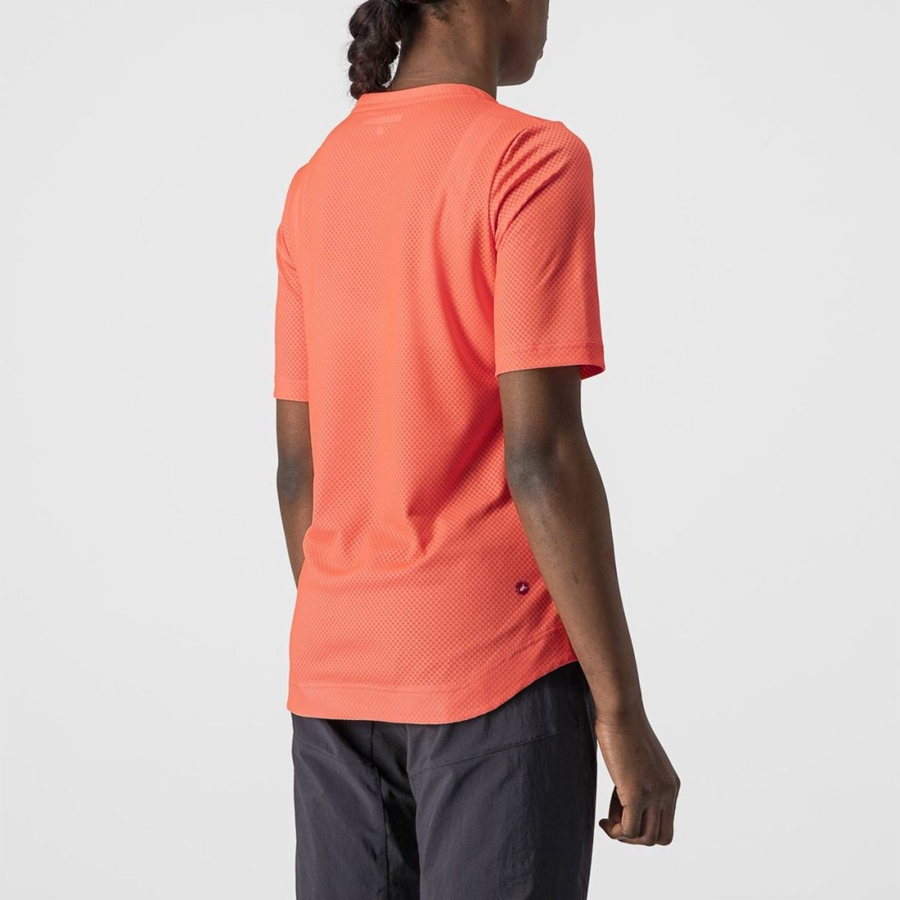 Camiseta Castelli TRAIL TECH W TEE Mujer Coral | 293541-DOT