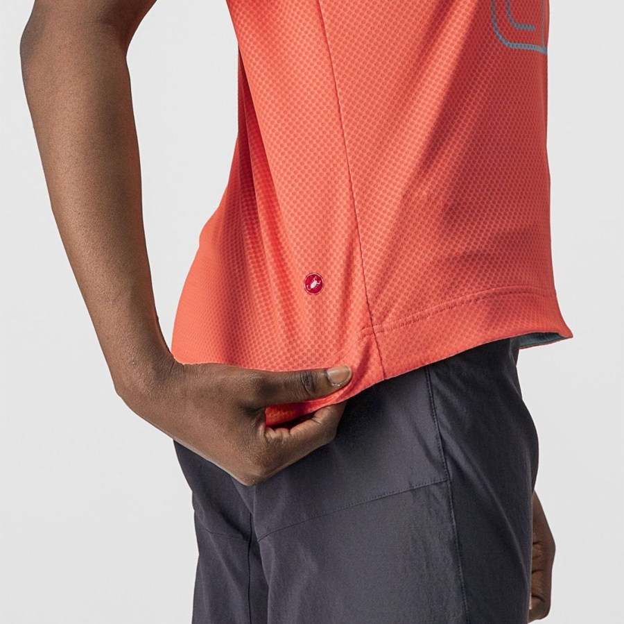 Camiseta Castelli TRAIL TECH W TEE Mujer Coral | 293541-DOT