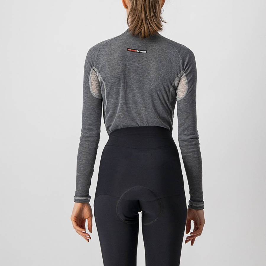 Capa Base Castelli FLANDERS 2 W WARM LONG SLEEVE Mujer Grises | 985361-BVE